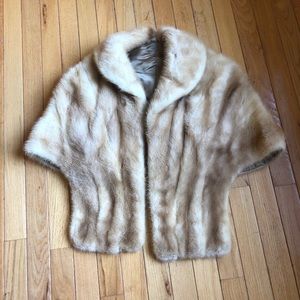 Authentic mink wrap/vest
